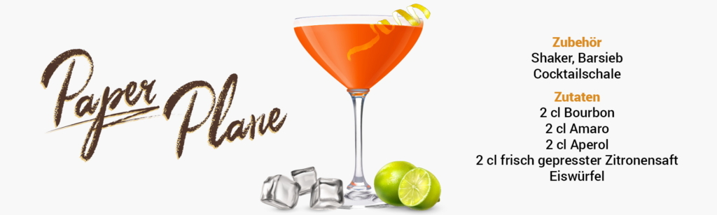 Whisky Cocktail: Paper Plane Rezept + Tipp