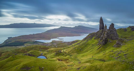 Der alte Mann Storr auf der Isle of Skye.