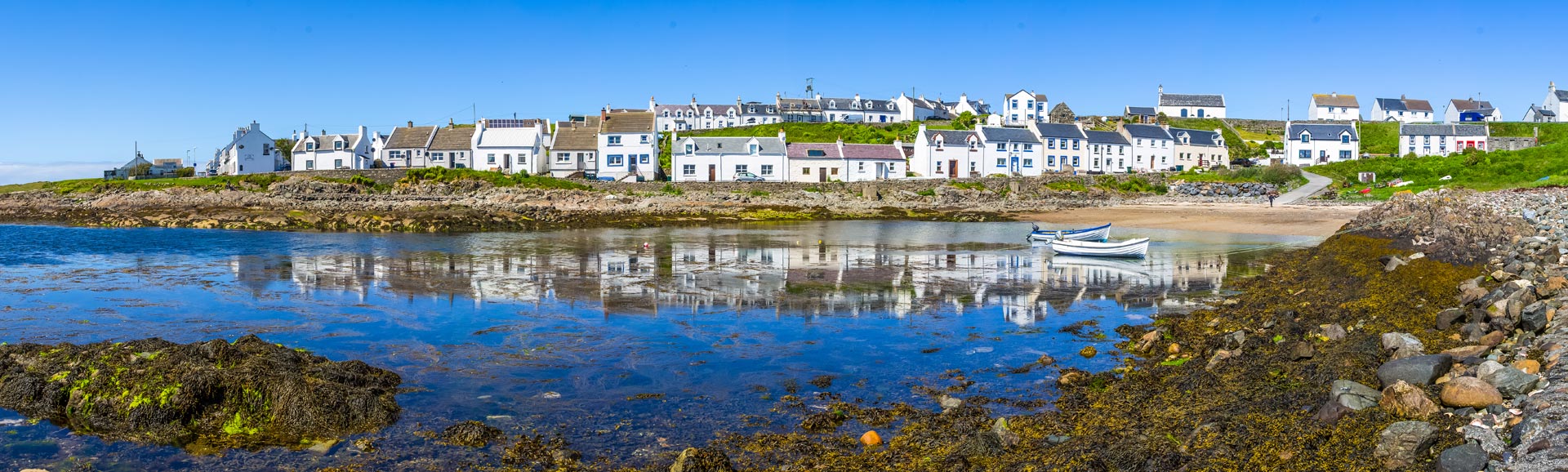 Panorama von Portnahaven, Insel Islay, Schottland.