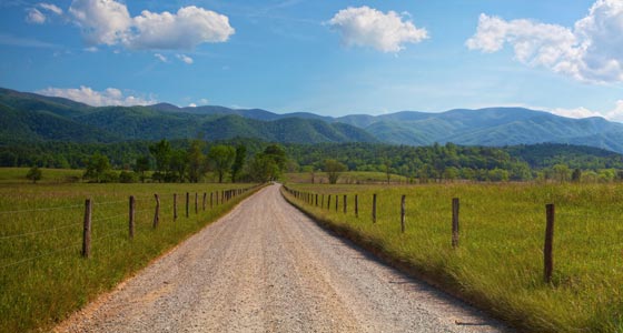 Panorama-Aufnahme aus Tennessee, USA.