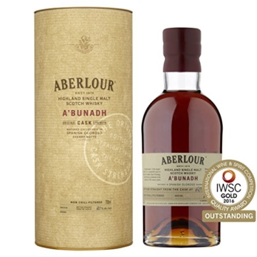 Aberlour A'Bunadh Highland Single Malt Scotch Whisky – Original Cask Strength Non Chill Filtered Scotch Single Malt Whisky – 1 x 0,7 L - 1