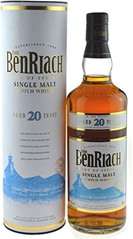 Benriach 20 Jahre 0,7l - Single Malt Scotch Whisky - elegant und voll im Geschmack - inkl. Geschenkdose - 1
