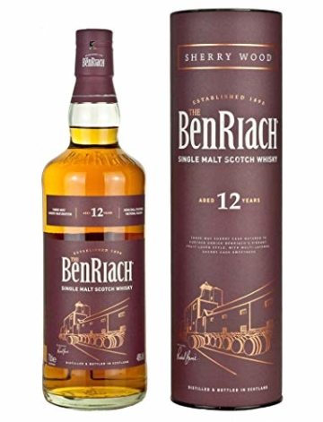 BenRiach Sherry Wood 12 Jahre 0,7 l Speyside Single Malt Scotch Whisky - 2