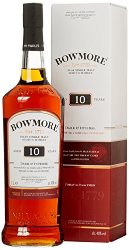 Bowmore 10 Years Old Dark & Intense Whisky mit Geschenkverpackung (1 x 1 l) - 1