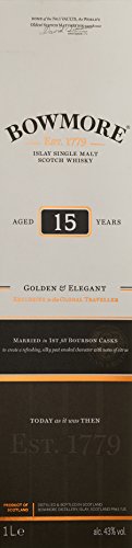 Bowmore 15 Years Old Golden & Elegant Whisky mit Geschenkverpackung (1 x 1 l) - 4