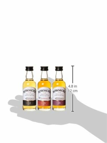Bowmore Whisky Geschenkset Mit 12 Jahre, 15 Jahre und 18 Jahre, 3 x 0,05l, (3er Pack) - 5