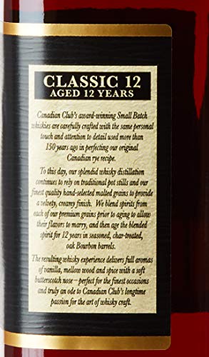 Canadian Club 12 Jahre Blended Canadian Whisky, lang anhaltender Geschmack mit ausbalancierten und sanften Aromen, 40% Vol, 1 x 0.7l - 3