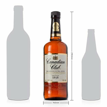 Canadian Club Premium Extra Aged Canadian Whisky, würzig und pikanter Geschmack kombiniert mit süßer Vanille, 40% Vol, 1 x 0.7l - 6