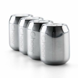 CHEER MODA Premium Edelstahl Whiskey Stones Geschenkset Edelstahl Wiederverwendbare Eiskühlsteine mit Zange für Whiskey Wein Heart Type cola Type Cube Shape (Cola Type) - 1