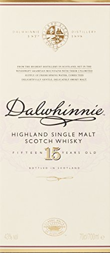 Dalwhinnie Highland Single Malt Scotch Whisky – 15 Jahre gereift – Aromen von Heidekraut und Honig – 1 x 0,7l - 4