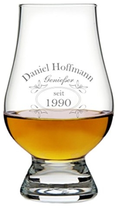 EIN Original The Glencairn Glass, Glas mit Whiskey Design inkl. Wunschgravur Gravur Wunschtext - 1