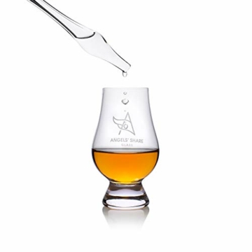 Glas-Whiskey-Wassertropfer mit Glas-Engelspitze, Hergestellt in Schottland - Glas-Whisky-Wasserpipette für Scotch, Whisky und Bourbon - Whiskey-Geschenk, Whiskey-Bar-Zubehör von Angels` Share Glass - 5