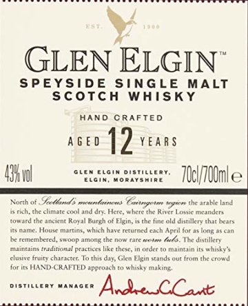 Glen Elgin 12 Jahre Speyside Single Malt Scotch Whisky (1 x 0.7 l) - 7