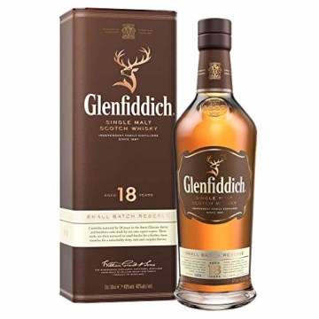 Glenfiddich Single Malt Scotch Whisky 18 Jahre - kleine Spezial-Auflage des meistverkauften Malt Scotch Whisky der Welt mit Geschenkverpackung, 1 x 0,7 l, 40% Vol. - 1