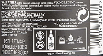 Highland Park Valfather Single Malt Scotch Whisky (1 x 0.7 l) – der intensive und rauchige Whisky, Teil 3 und Vollendung der Viking Legends Trilogie - 8