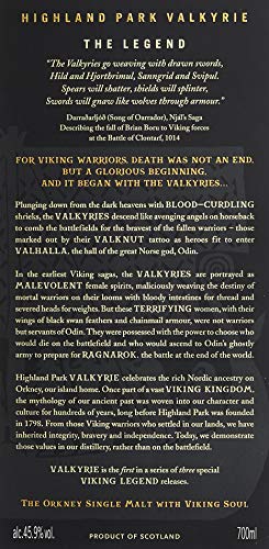 Highland Park Valkyrie Single Malt Scotch Whisky (1 x 0.7 l) – warme aromatische Raucharomen und volle, reife Frucht, Teil 1 der Viking Legends Trilogie - 9