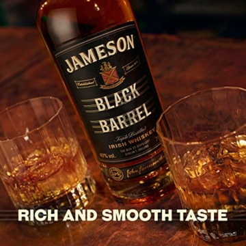 Jameson Black Barrel Irish Whiskey / Blended Irish Whiskey mit Jameson Single Irish Pot Still Whiskeys und seltenem Grain Whiskey / 1 x 0,7 L - 6