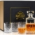 KANARS 5-teiliges Whiskey Karaffe Set, 750ml Whisky Dekanter mit 4x 300ml Gläser, Bleifrei Kristallgläser, Schöne Geschenk Box, Hochwertig - 1