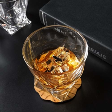 KANARS Whiskey Gläser Set, Bleifrei Kristallgläser, Whisky Glas, Schöne Geschenk Box, 4-teiliges, 300ml, Hochwertig - 6