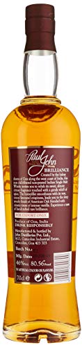 Paul John Brilliance Indian Single Malt Whisky mit Geschenkverpackung (1 x 0.7 l) - 4
