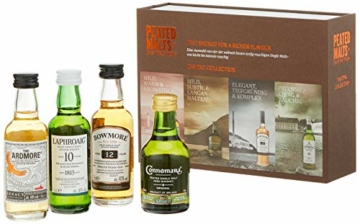 Peated Malts Whisky Geschenkset Mit Bowmore, Laphroaig, Connemara, the Ardmore, 4 x 0,05l, (4er Pack) - 1