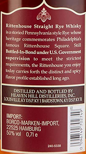 Rittenhouse Straight Rye Whisky 100 Proof Bottled-in-Bond (1 x 0,7 l) - 4