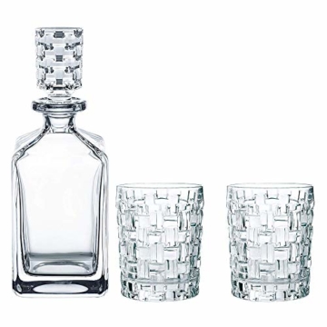 Spiegelau & Nachtmann, 3-teiliges Whisky-Set, Dekanter+ 2x Whisky-Becher, Bossa Nova, Kristallglas, 101095 - 1