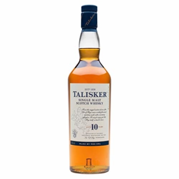 Talisker 10 Jahre Single Malt Scotch Whisky – Weicher, torfiger und rauchiger Whisky aus dem Norden Schottlands – In maritimer Geschenkbox – Standardversion – 1 x 0,7l - 2