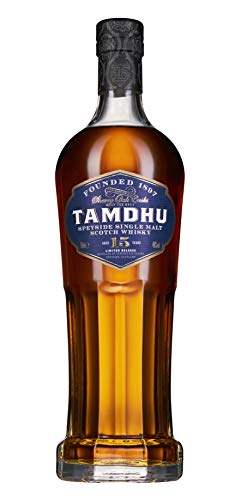 Tamdhu 15 Years Old Speyside Single Malt Scotch Whisky (1 x 700 ml) – Single Malt Whisky mit intensivem Geschmack nach Sommerfrüchten  – Whisky reift 15 Jahre in Oloroso-Sherry-Fässern – 46 % Alk. - 2