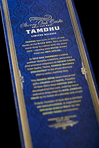 Tamdhu 15 Years Old Speyside Single Malt Scotch Whisky (1 x 700 ml) – Single Malt Whisky mit intensivem Geschmack nach Sommerfrüchten  – Whisky reift 15 Jahre in Oloroso-Sherry-Fässern – 46 % Alk. - 5