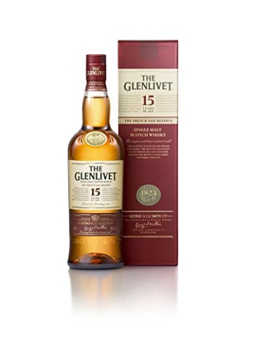 The Glenlivet 15 Jahre Single Malt Scotch Whisky – French Oak Reserve Scotch Single Malt Whisky – 1 x 0,7 L - 1