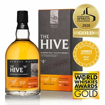 The Hive Batch Strength Malt Whisky 55%, 70cl - Wemyss Malts - Blended Malt Scotch Whisky - 1