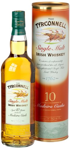 The Tyrconnell 10 Jahre Madeira Finish Irish Single Malt Whiskey, mit Geschenkverpackung, 46% Vol, 1 x 0,7l - 1