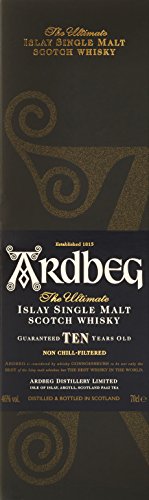 Whisky Ardbeg Islay Single Malt 10 Jahre in Geschenkverpackung (1 x 0.7 l) - 4