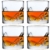 Whiskyglas 4er Set - Schwere Whiskygläser Best as Old Fashioned Gläser, Scotch, Bourbon oder Bar Drinks in einem wunderschönen Mountain Design mit dickem und schwerem Gewicht unten Barzubehör. - 3